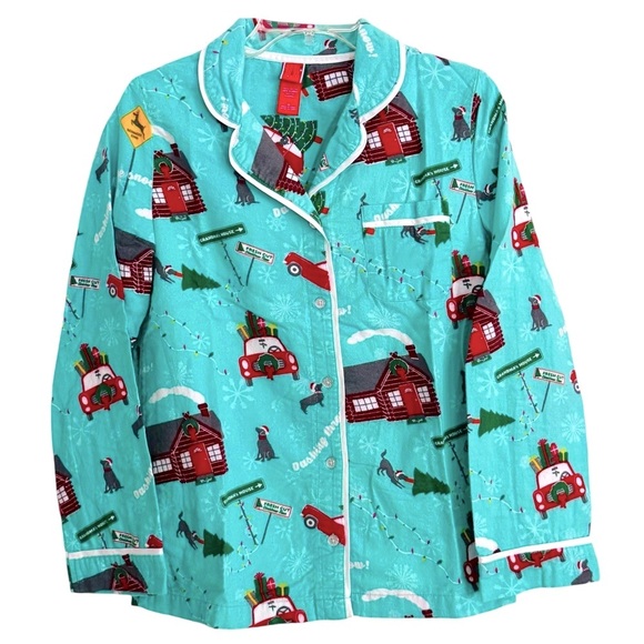 Target Dashing Through The Snow 2-Piece Cotton Flannel Christmas Pajamas - Picture 2 of 5